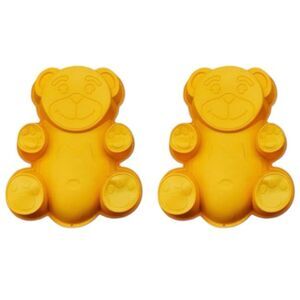 Teddy Bear Silicone Mold Yellow 2 Pk Candy Gummy Bear Mold Cake Jelly Fondant CP